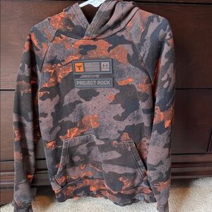Boys  Black & Orange Camouflage Hoodie